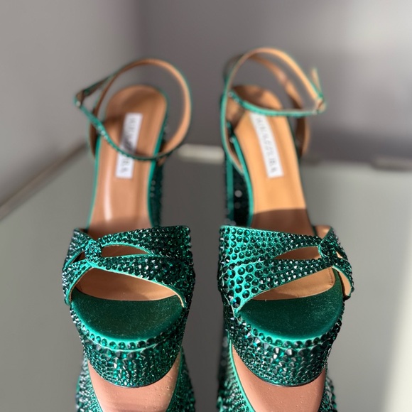 Like new AQUAZZURA Crystal-Embellished Sinner Platform Sandals 140 36 $2,395 - Picture 13 of 16